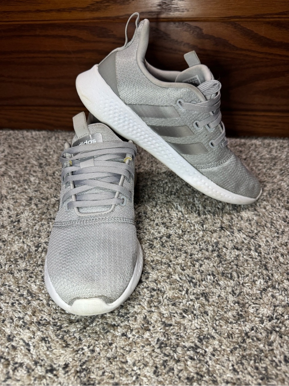 adidas Women's Light Gray Athletic Sneakers